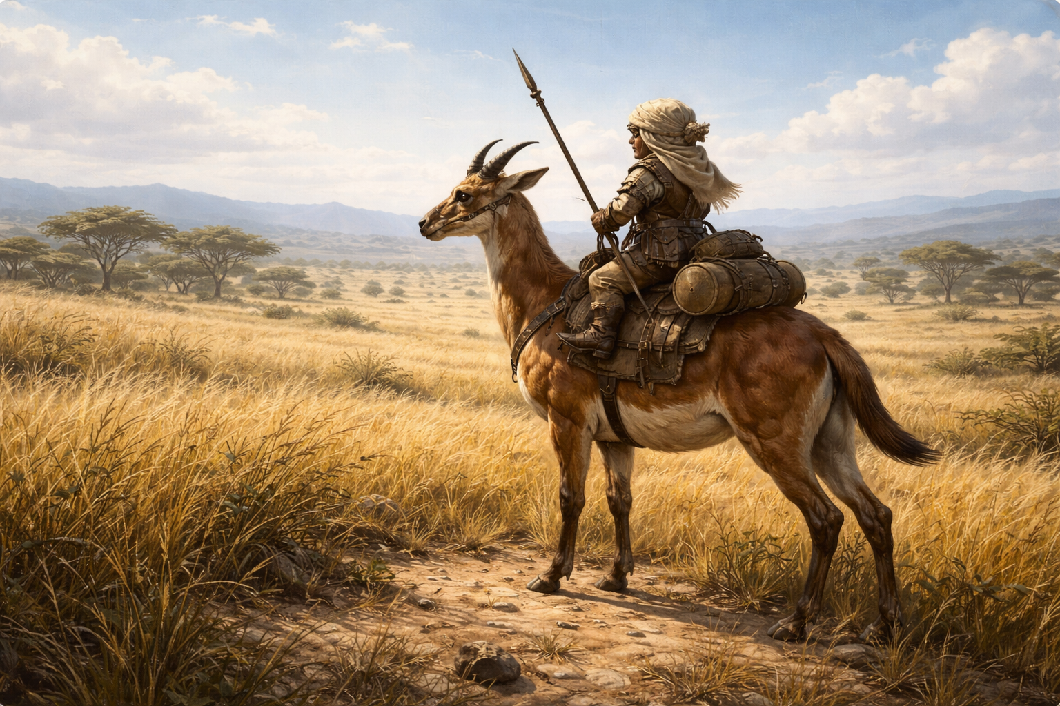 Savanna Halfling Karven-Rider on Patrol